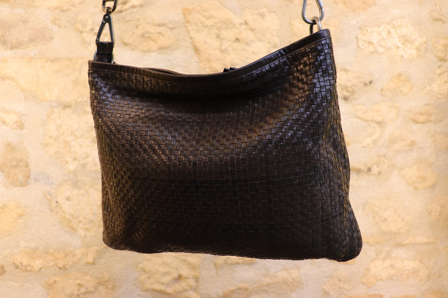 Max Mara Sac Bandoulière Cuir Tressé