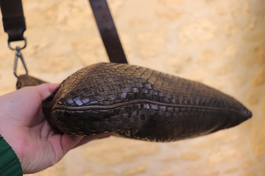 Max Mara Sac Bandoulière Cuir Tressé