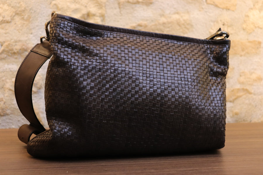 Max Mara Sac Bandoulière Cuir Tressé