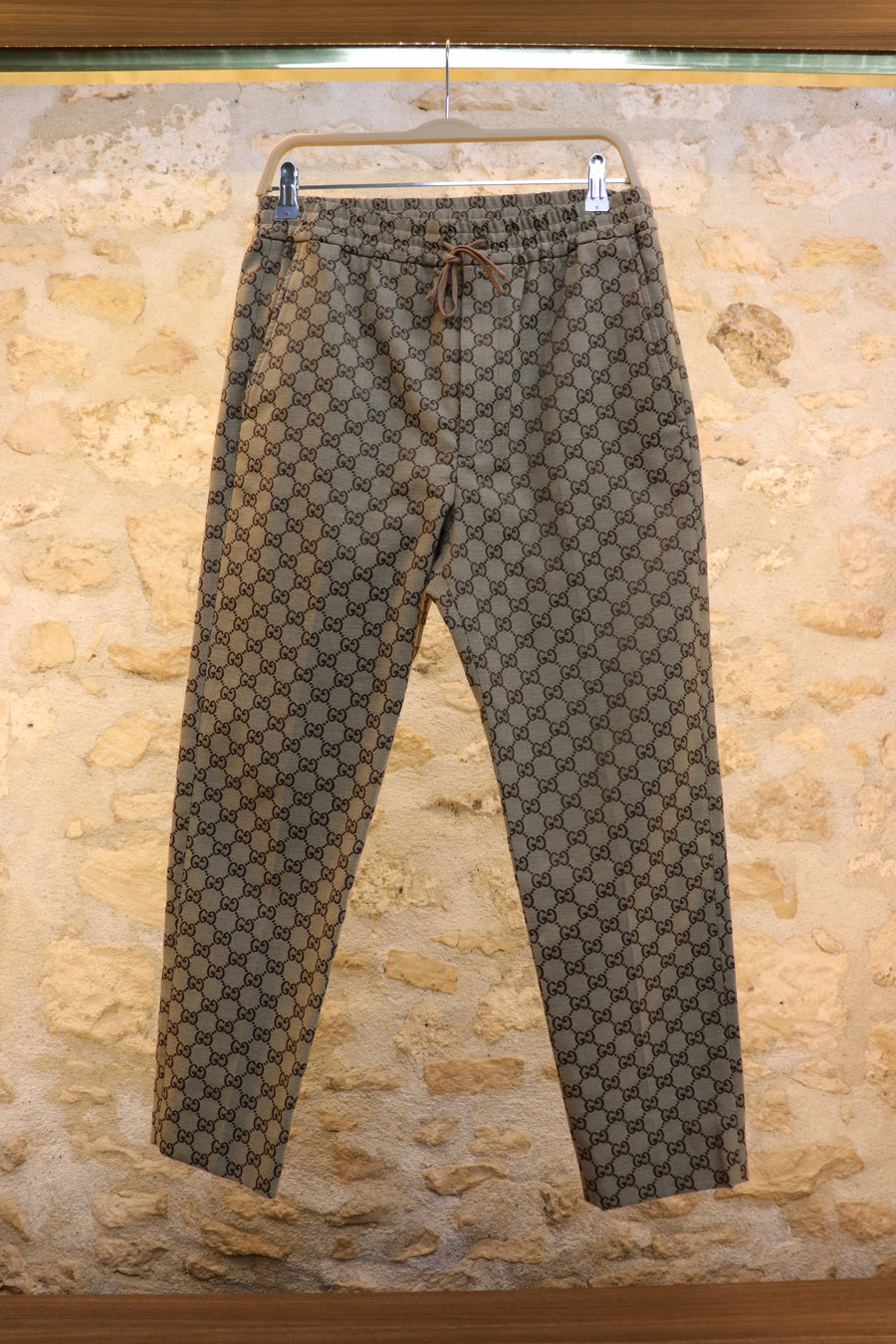 Gucci Pantalon Jogging Camel Ebène