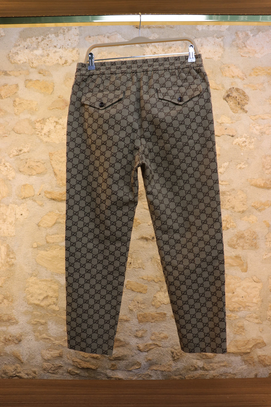 Gucci Pantalon Jogging Camel Ebène