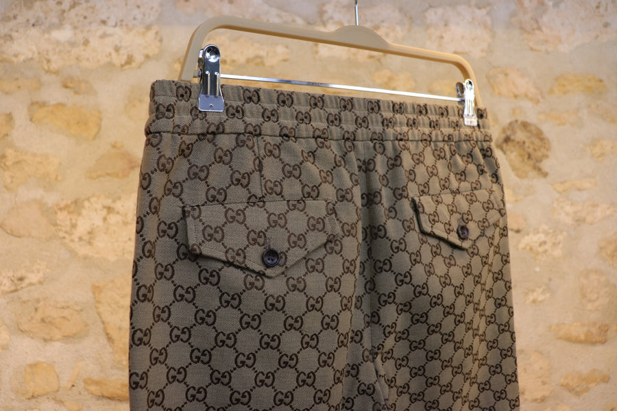 Gucci Pantalon Jogging Camel Ebène