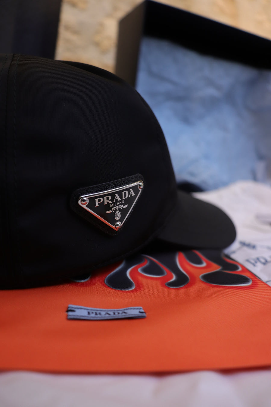 Prada Casquette Re-nylon Black