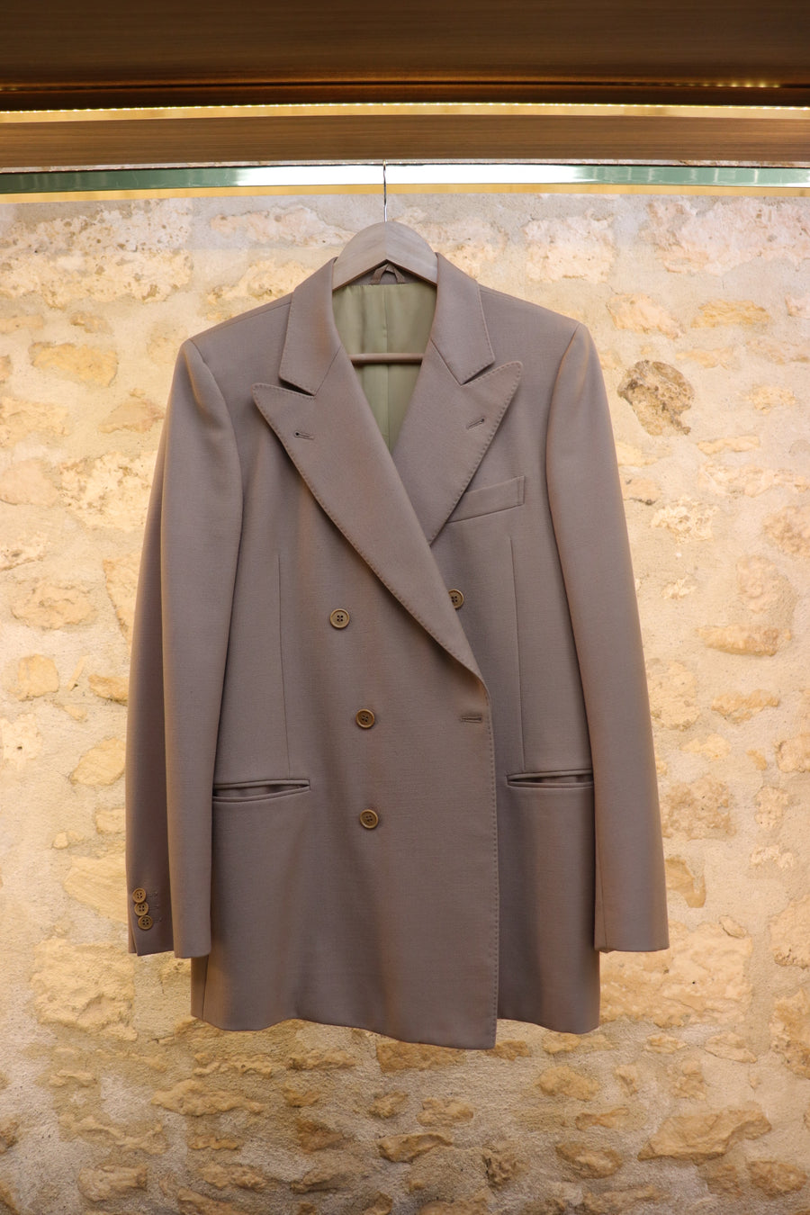 Blazer Croisé Laine Camel