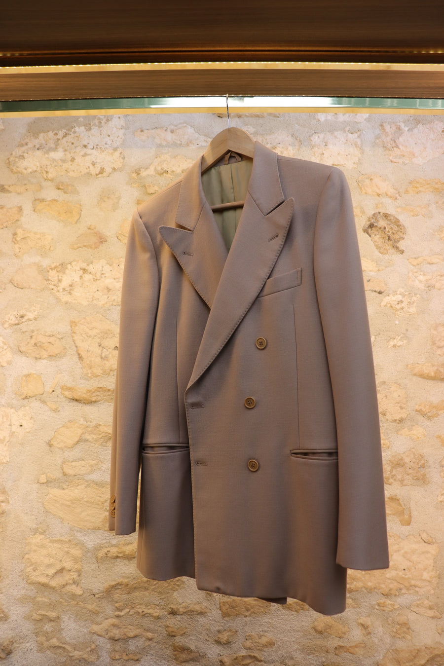 Blazer Croisé Laine Camel