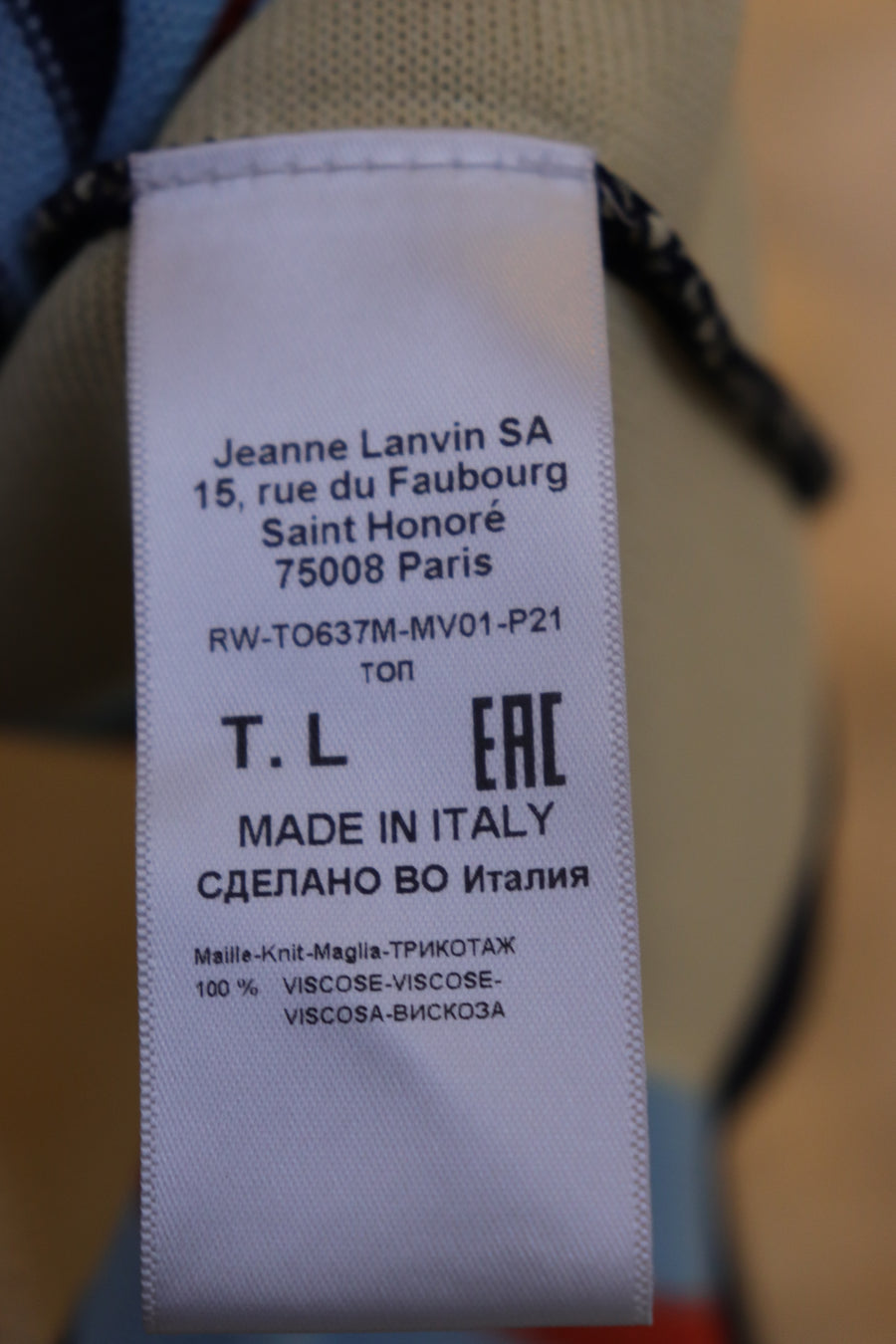 Lanvin Polo Maille Multicolore
