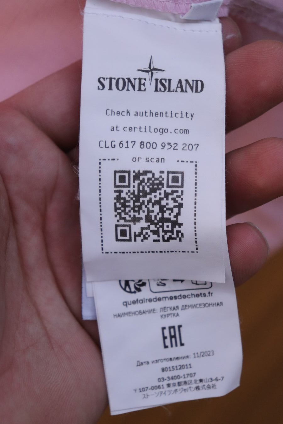 Stone Island Surchemise Zip Pink