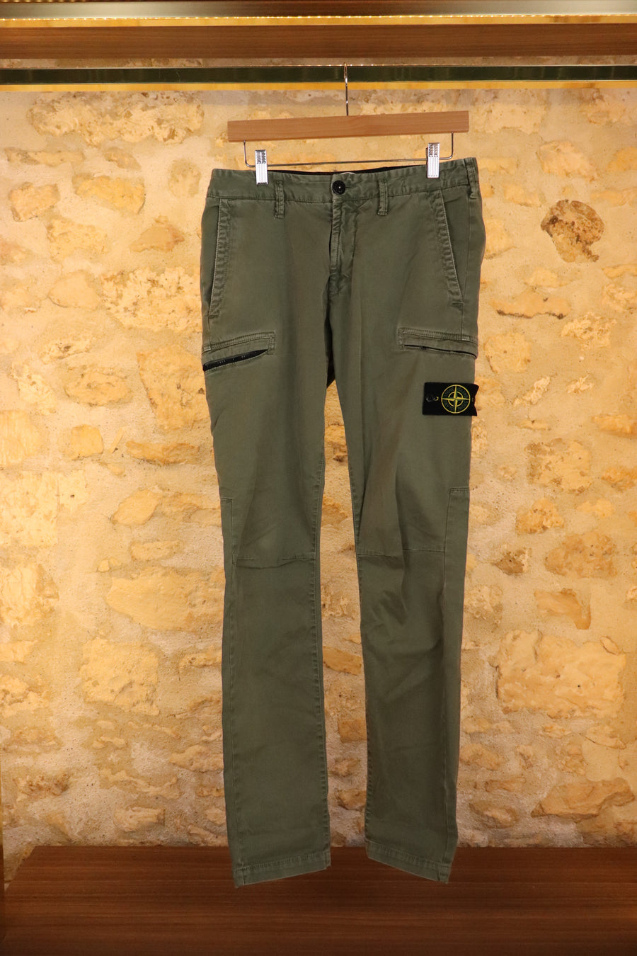 Stone Island Pantalon Cargo Khaki